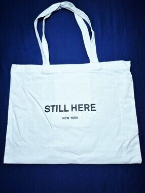 Still Here New York canvas tote bag